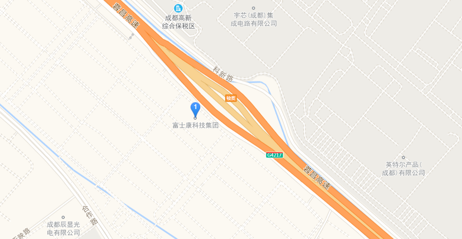 成都富士康直聘網地址地圖
